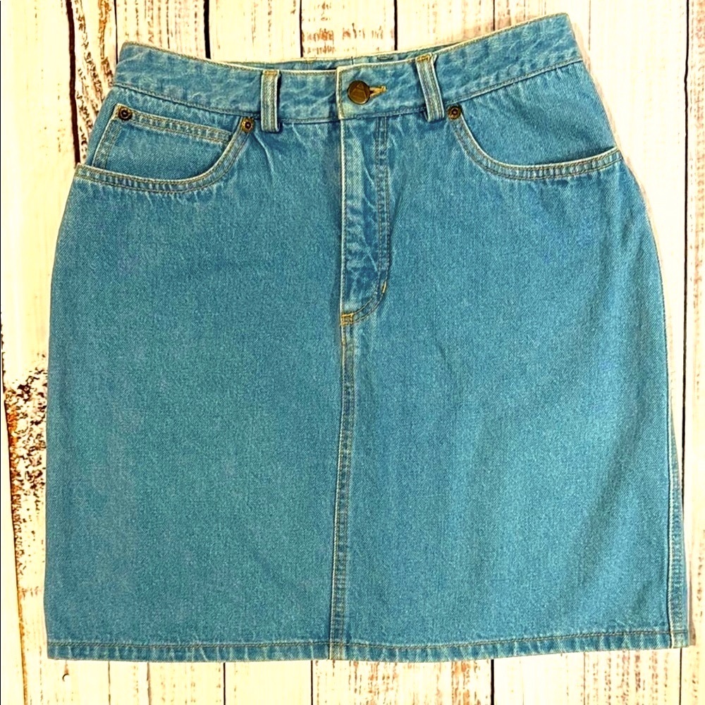 Lizwear Blue Denim‎ Jean Midi Skirt